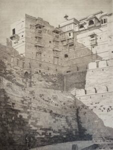 Etching of the fort at Jaisalmer Rajasthan