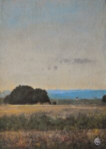 Oil painting landscape of Romney Marsh near Snargate by Will Taylor